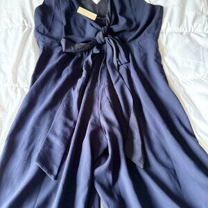 J. Crew Wide Leg Navy Blue Jumpsuit with Tie New with Tags/NWT (Plus Size 22/3X)